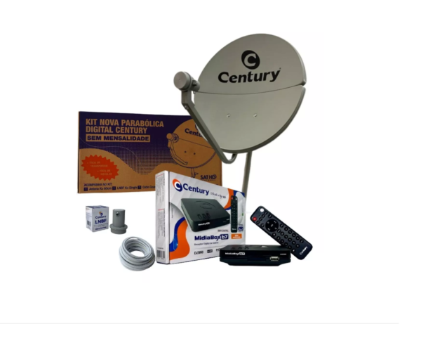 antena parabolica digital modelo novo sem mensalidade century - Imagem 3